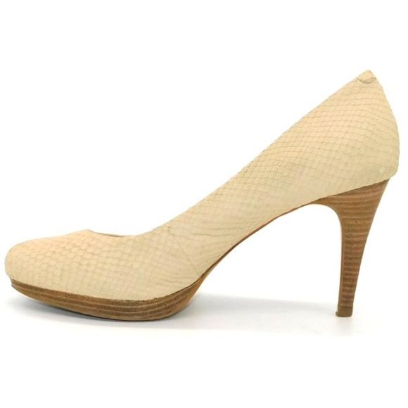 Vince Camuto Snakeskin Textured Leather Pumps - Picture 2 of 14